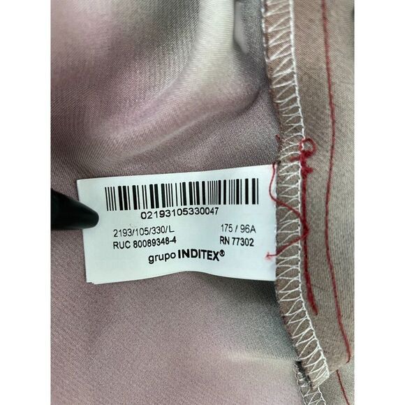 Zara Womens Midi Dress Size L Multicolor Tie Dye Satin Effect 2193/105 NWT - Picture 9 of 16